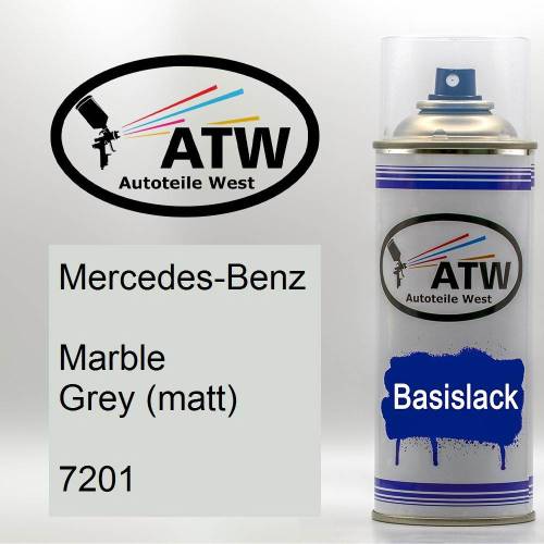 Mercedes-Benz, Marble Grey (matt), 7201: 400ml Sprühdose, von ATW Autoteile West.